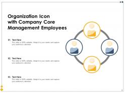Organization Icon Business Management Employees Leadership Strategy Wheel Operation
