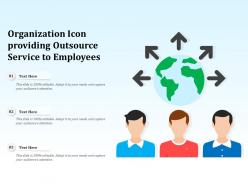 Organization icon providing outsource service to employees