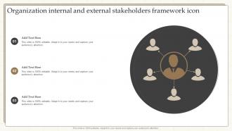 Organization Internal And External Stakeholders Framework Icon