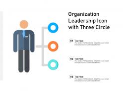 Organization leadership icon with three circle