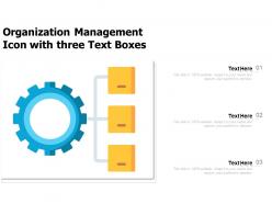 Organization management icon with three text boxes