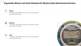 Organization mission and vision statement for wireless radio advertisement services