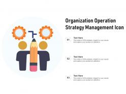Organization operation strategy management icon