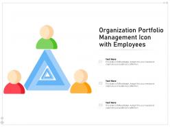 Organization portfolio management icon with employees