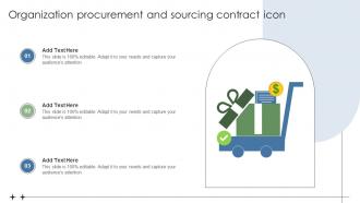 Organization Procurement And Sourcing Contract Icon