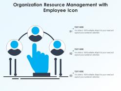 Organization resource management with employee icon