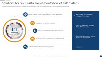 Organization Resource Planning Solutions For Successful Implementation Of Erp System
