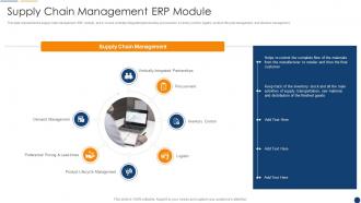 Organization Resource Planning Supply Chain Management Erp Module