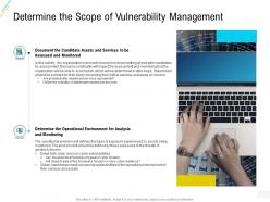 Organization risk probability management determine the scope of vulnerability management ppt themes