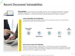 Organization risk probability management record discovered vulnerabilities ppt samples