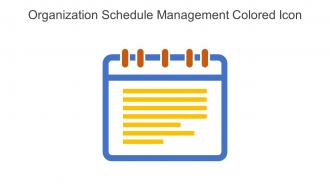 Organization Schedule Management Colored Icon In Powerpoint Pptx Png And Editable Eps Format
