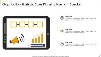 Organization Strategic Sales Planning Icon With Speaker
