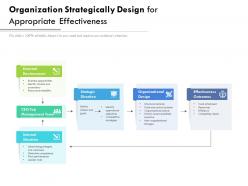 Organization strategically design for appropriate effectiveness