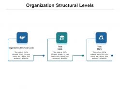 Organization structural levels ppt powerpoint presentation ideas brochure cpb