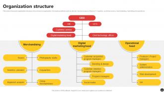 Organization Structure E Commerce Company Profile Ppt Introduction CP SS
