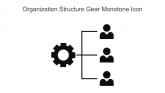 Organization Structure Gear Monotone Icon In Powerpoint Pptx Png And Editable Eps Format