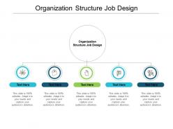 Organization structure job design ppt powerpoint presentation ideas layout cpb
