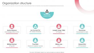 Organization Structure Video Advertising Platform Pitch Deck