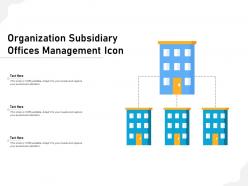 Organization subsidiary offices management icon