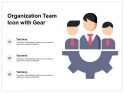 Organization team icon with gear