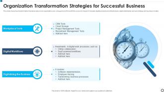 Organization Transformation Strategies For Successful Business