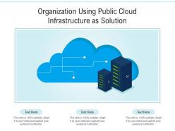 Organization using public cloud infrastructure as solution