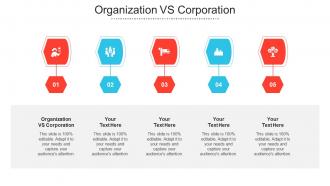 Organization VS Corporation Ppt Powerpoint Presentation Portfolio Example Topics Cpb