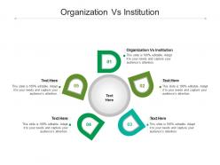 Organization vs institution ppt powerpoint presentation visual aids cpb