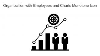Organization With Employees And Charts Monotone Icon In Powerpoint Pptx Png And Editable Eps Format