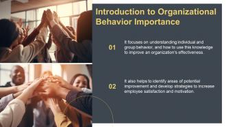 Organizational Behavior Importance powerpoint presentation and google slides ICP Customizable Content Ready