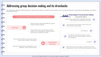 Organizational Behavior Management Addressing Group Decision Making And Its Drawbacks