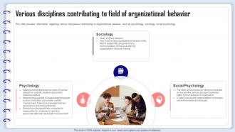 Organizational Behavior Management Various Disciplines Contributing To Field Of Organizational