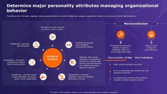 Organizational Behavior Theory Determine Major Personality Attributes Managing Organizational