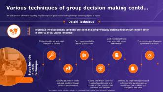 Organizational Behavior Theory Various Techniques Of Group Decision Making Professionally Idea