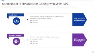 Organizational Change And Stress Behavioural Techniques For Coping With Stress Ventilation