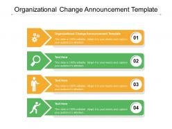 Organizational change announcement template ppt powerpoint presentation model graphics cpb