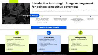 Organizational Change Management Introduction To Strategic Change Management For Gaining