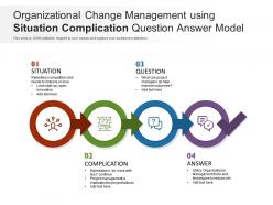 Organizational change management using situation complication question answer model
