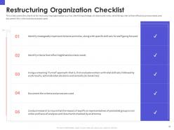 Organizational chart and business model restructuring powerpoint presentation slides