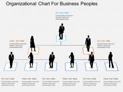Organizational chart for business peoples flat powerpoint design