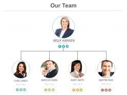 Organizational chart for team management powerpoint slides
