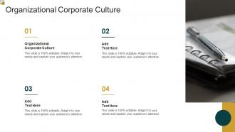 Organizational Corporate Culture In Powerpoint And Google Slides Cpb