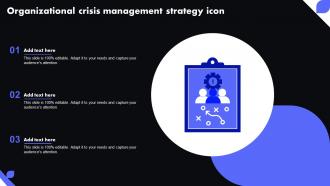 Organizational Crisis Management Strategy Icon