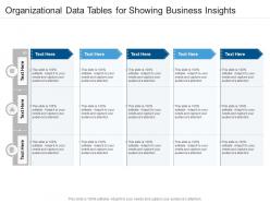Organizational data tables for showing business insights infographic template