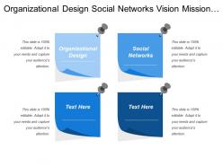 Organizational design social networks vision mission goals objectives