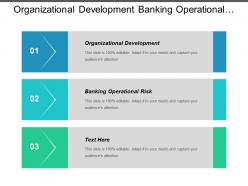 Organizational development banking operational risk strategic creative marketing cpb