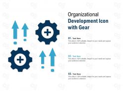 Organizational development icon with gear