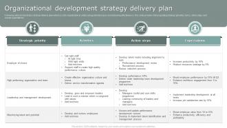 Organizational Development Strategy Delivery Plan