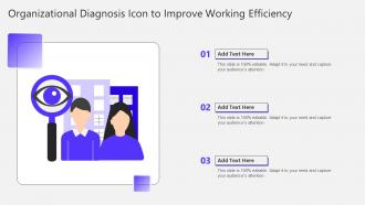Organizational Diagnosis Icon To Improve Working Efficiency