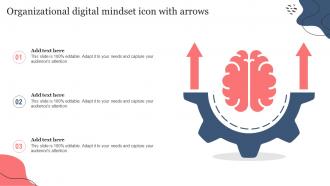 Organizational Digital Mindset Icon With Arrows